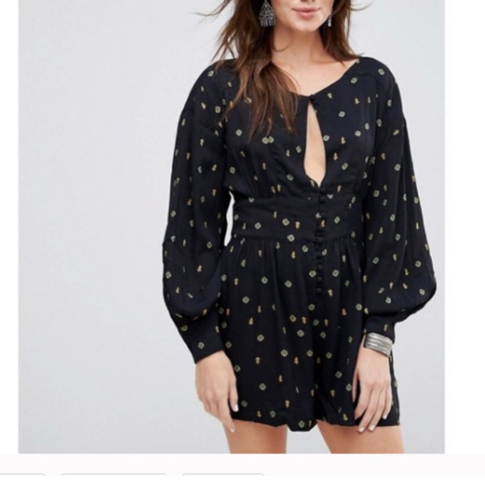 Free People Long Sleeve Romper